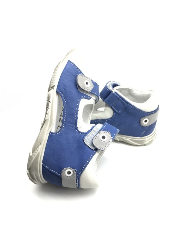 Nu-pied bleu à scratch Bellamy Rue | Boutique Marina