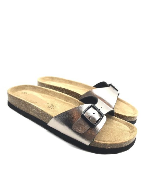 Mule plate semelle en liège | Boutique Marina