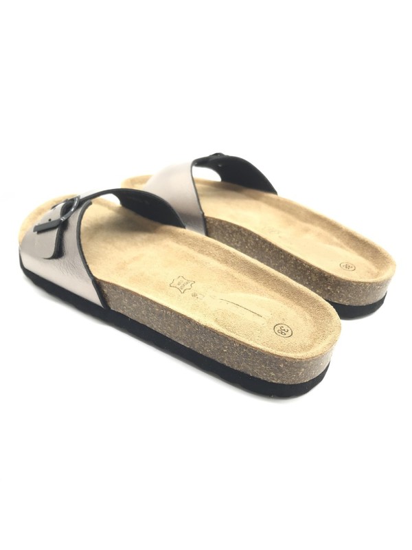 Mule plate semelle en liège | Boutique Marina