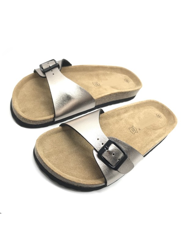 Mule plate semelle en liège | Boutique Marina