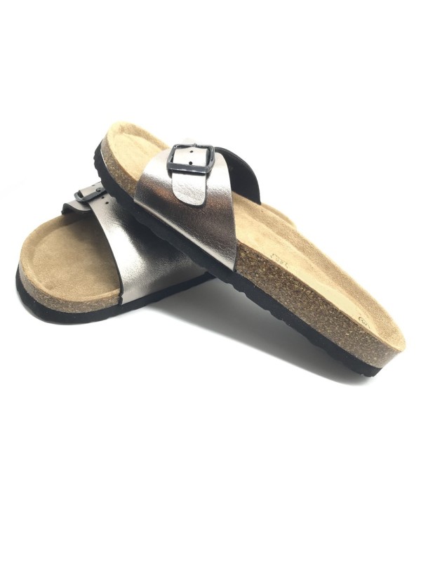 Mule plate semelle en liège | Boutique Marina