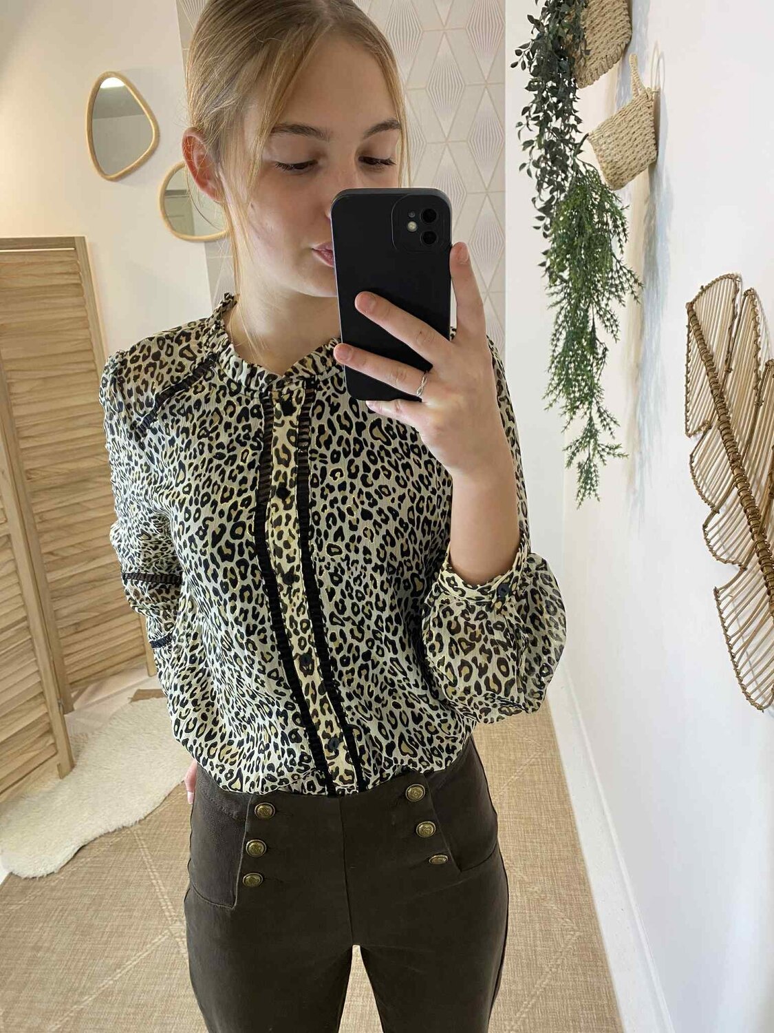 Chemise Femme Merona Grise - Taille S - Tissu Mélange Lin/coton - Occasion En Très Bon état